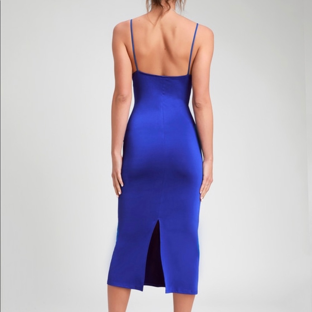 Blue Satin Dress - Picture 2 of 2